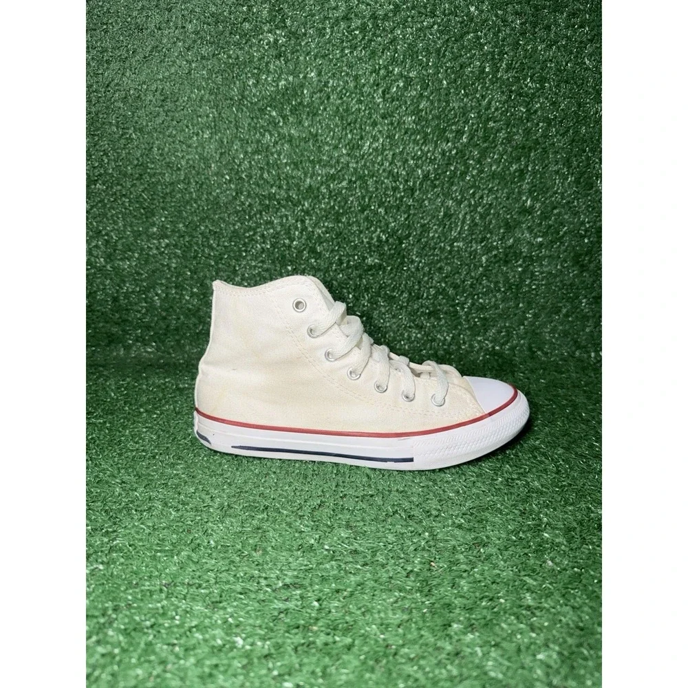 Converse All Star High Top Youth Size 2.5Y White Classic Shoes Retro Sneakers